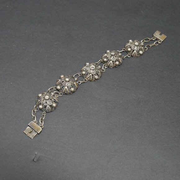 Continental Silver Etruscan Style Panel Bracelet - Picture 2 of 8